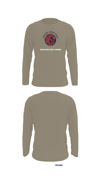Long Sleeve Performance Shirt, Madras High School Swimming, Swimming, Teamtime, Team time, sublimation, custom sports apparel, team uniforms, spirit wear, spiritwear, sports uniforms, custom shirts, team store, custom team store, fundraiser sports, apparel fundraiser