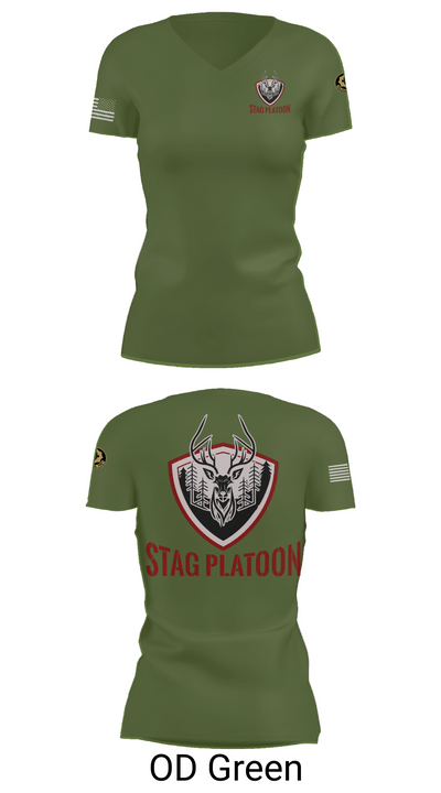 Eagle troop 2/2 62182830 Women's Short Sleeve V-neck Shirt - 48