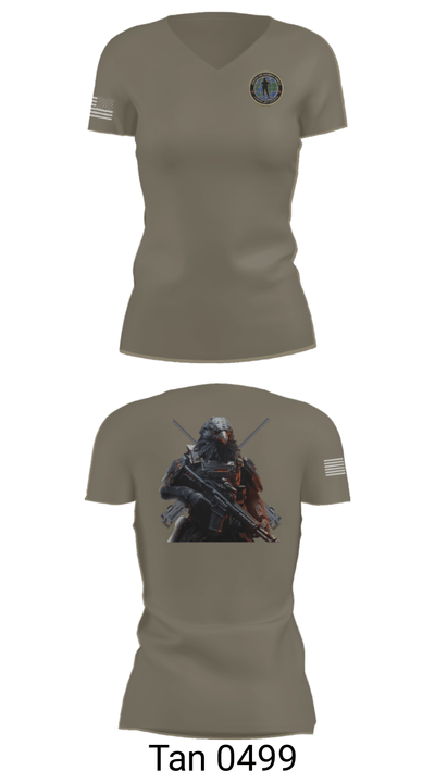 Center for Security Forces Detachment Chesapeake 88189039 Women's Short Sleeve V-neck Shirt - 65
