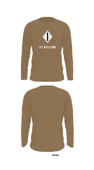 Long Sleeve Performance Shirt, 3/7 Kilo 3rd, Marines, Teamtime, Team time, sublimation, custom sports apparel, team uniforms, spirit wear, spiritwear, sports uniforms, custom shirts, team store, custom team store, fundraiser sports, apparel fundraiser