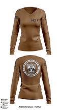 2BCT H2F 96509801 Women's Long Sleeve V-neck Shirt - 9
