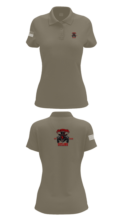 1st Cav 3rd BEB ACO “Outlaw” 26050873 Women's Short Sleeve Performance Polo  - 75