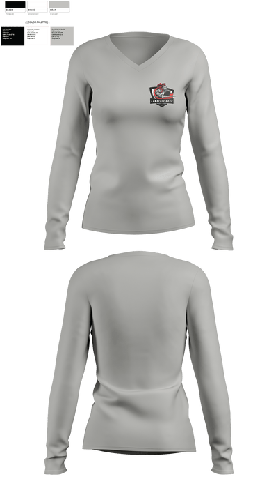 Lawrence Road Middle School 96627466 Women's Long Sleeve V-neck Shirt - 4