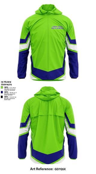 Windbreaker, Creek Youth Lacrosse, Men's Lacrosse, Teamtime, Team time, sublimation, custom sports apparel, team uniforms, spirit wear, spiritwear, sports uniforms, custom shirts, team store, custom team store, fundraiser sports, apparel fundraiser