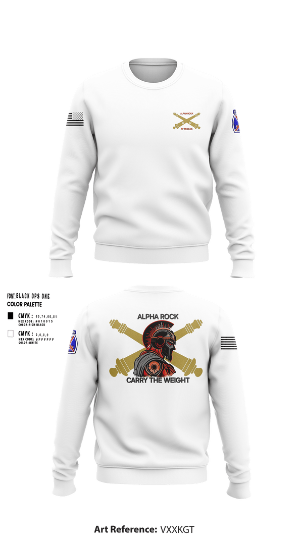 Crew Neck Sweatshirt, ALPHA ROCK, Army, Teamtime, Team time, sublimation, custom sports apparel, team uniforms, spirit wear, spiritwear, sports uniforms, custom shirts, team store, custom team store, fundraiser sports, apparel fundraiser