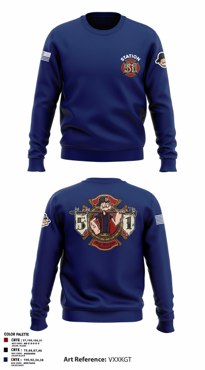 Station 51 74948008 Crew Neck Sweatshirt - 2