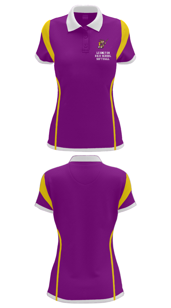Women's Short Sleeve Performance Polo, Lexington High School Softball, Softball, Teamtime, Team time, sublimation, custom sports apparel, team uniforms, spirit wear, spiritwear, sports uniforms, custom shirts, team store, custom team store, fundraiser sports, apparel fundraiser