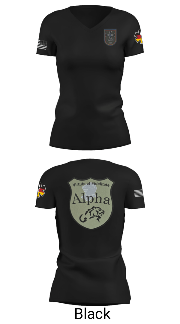 Womens Short Sleeve Vneck Shirt, 4./401 PzGrenBtl, Army, Teamtime, Team time, sublimation, custom sports apparel, team uniforms, spirit wear, spiritwear, sports uniforms, custom shirts, team store, custom team store, fundraiser sports, apparel fundraiser