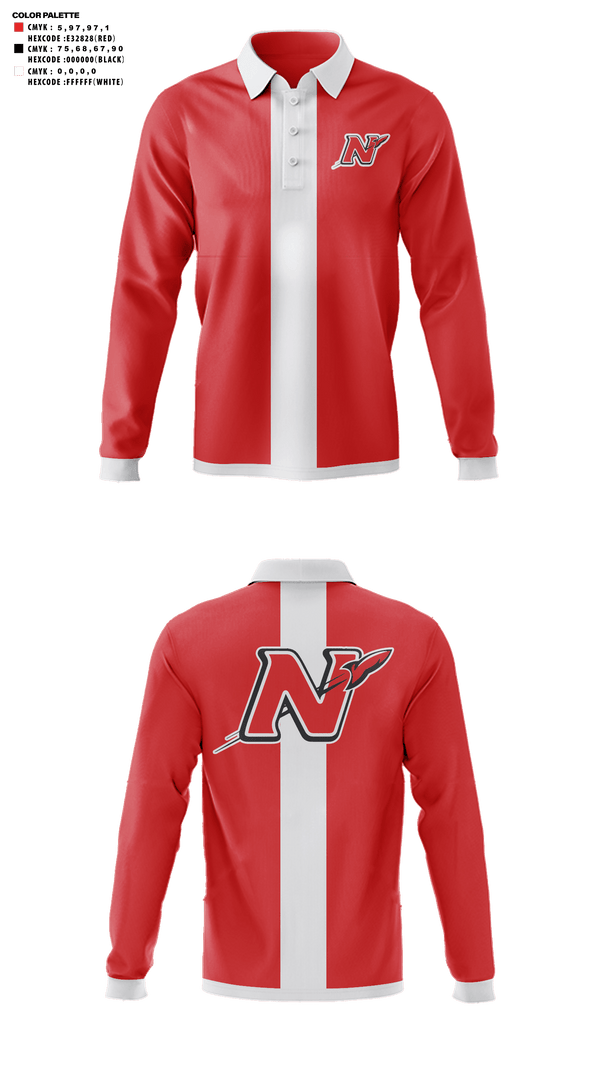 Long Sleeve Performance Polo, Neenah High School Golf, Golf, Teamtime, Team time, sublimation, custom sports apparel, team uniforms, spirit wear, spiritwear, sports uniforms, custom shirts, team store, custom team store, fundraiser sports, apparel fundraiser
