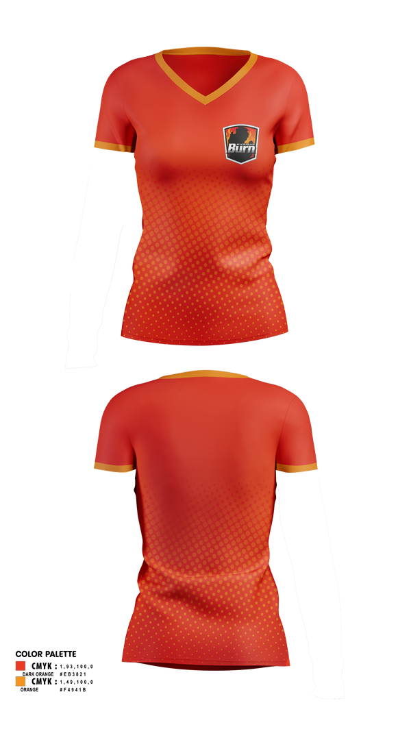 Womens Short Sleeve Vneck Shirt, Michigan Burn, Men's Soccer, Teamtime, Team time, sublimation, custom sports apparel, team uniforms, spirit wear, spiritwear, sports uniforms, custom shirts, team store, custom team store, fundraiser sports, apparel fundraiser
