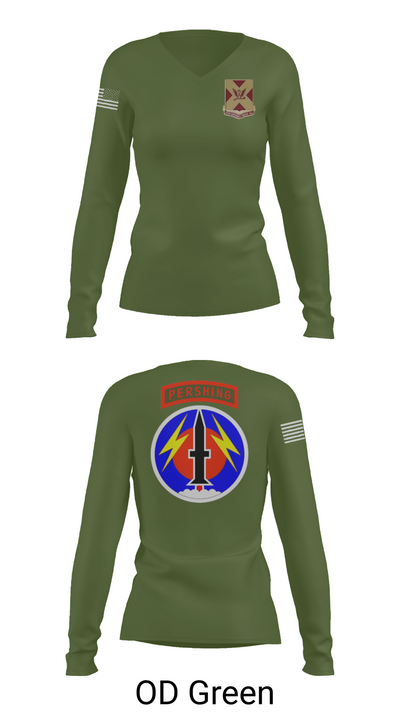 4/9 Field Artillery 56 Command (Pershing) 34975025 Women's Long Sleeve V-neck Shirt - 57