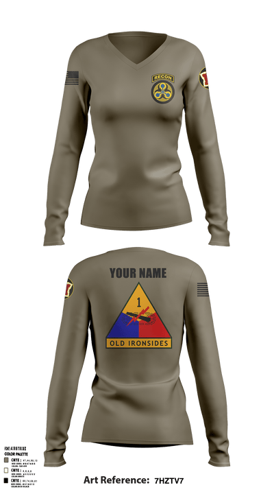 Recon2 55013620 Women's Long Sleeve V-neck Shirt - 2