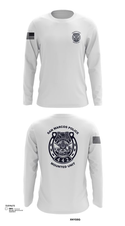 San Marcos Police Mounted Unit 48191371 Long Sleeve Performance Shirt 101