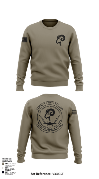 Crew Neck Sweatshirt, AFJROTC FL-034, Air Force, Teamtime, Team time, sublimation, custom sports apparel, team uniforms, spirit wear, spiritwear, sports uniforms, custom shirts, team store, custom team store, fundraiser sports, apparel fundraiser