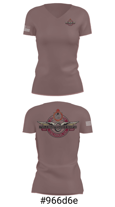 FMS Calhoun 9677165 Women's Short Sleeve V-neck Shirt - 4