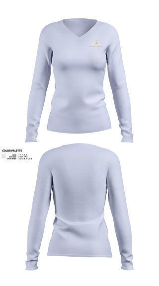 Womens Long Sleeve Vneck Shirt, The Golden Triangle Academy, , Teamtime, Team time, sublimation, custom sports apparel, team uniforms, spirit wear, spiritwear, sports uniforms, custom shirts, team store, custom team store, fundraiser sports, apparel fundraiser