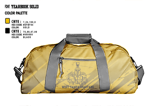 Duffle Bag, West Tampa spartans, , Teamtime, Team time, sublimation, custom sports apparel, team uniforms, spirit wear, spiritwear, sports uniforms, custom shirts, team store, custom team store, fundraiser sports, apparel fundraiser