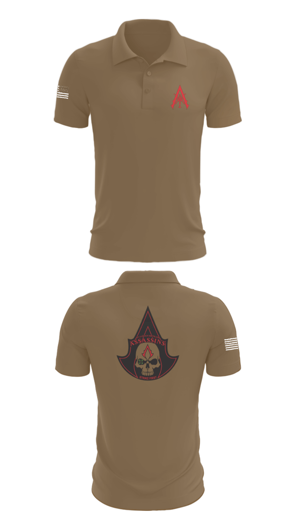 Short Sleeve Performance Polo, A Co. 1-3 AB, Army, Teamtime, Team time, sublimation, custom sports apparel, team uniforms, spirit wear, spiritwear, sports uniforms, custom shirts, team store, custom team store, fundraiser sports, apparel fundraiser