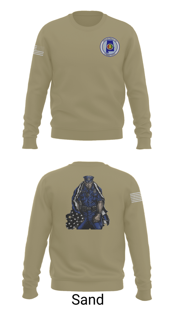 Crew Neck Sweatshirt, Alabama Department of Corrections, Police, Teamtime, Team time, sublimation, custom sports apparel, team uniforms, spirit wear, spiritwear, sports uniforms, custom shirts, team store, custom team store, fundraiser sports, apparel fundraiser