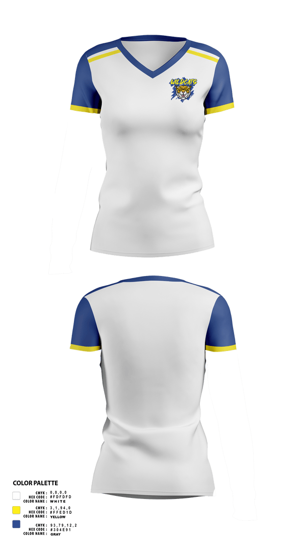 Womens Short Sleeve Vneck Shirt, Wildcats Volleyball, Women's Volleyball, Teamtime, Team time, sublimation, custom sports apparel, team uniforms, spirit wear, spiritwear, sports uniforms, custom shirts, team store, custom team store, fundraiser sports, apparel fundraiser