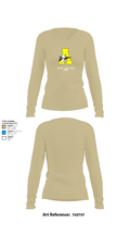 Airport High School Cheer 33792869 Women's Long Sleeve V-neck Shirt - 37