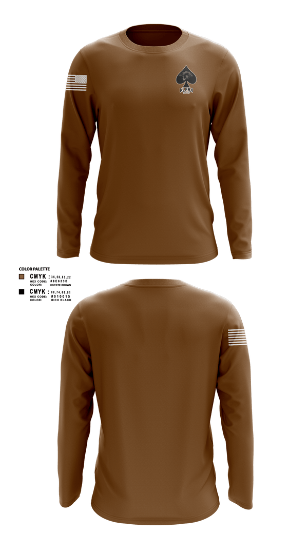 Long Sleeve Performance Shirt, Connellsville Area Hugh School Junior ROTC, Army, Teamtime, Team time, sublimation, custom sports apparel, team uniforms, spirit wear, spiritwear, sports uniforms, custom shirts, team store, custom team store, fundraiser sports, apparel fundraiser