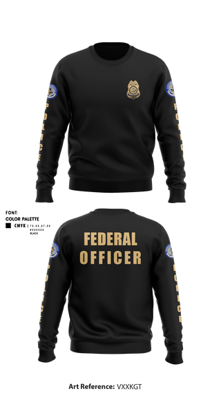 Crew Neck Sweatshirt, BIA POLICE, Police, Teamtime, Team time, sublimation, custom sports apparel, team uniforms, spirit wear, spiritwear, sports uniforms, custom shirts, team store, custom team store, fundraiser sports, apparel fundraiser