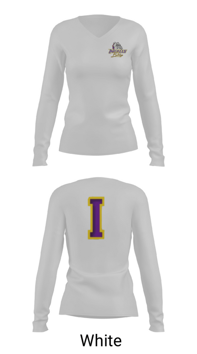 Ingalls Cross Country 30371315 Women's Long Sleeve V-neck Shirt - 16