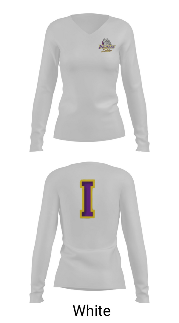 Womens Long Sleeve Vneck Shirt, Ingalls Junior High School Cross Country, Cross Country, Teamtime, Team time, sublimation, custom sports apparel, team uniforms, spirit wear, spiritwear, sports uniforms, custom shirts, team store, custom team store, fundraiser sports, apparel fundraiser