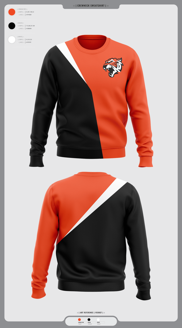 Crew Neck Sweatshirt, Orangeville Bengals, Baseball, Teamtime, Team time, sublimation, custom sports apparel, team uniforms, spirit wear, spiritwear, sports uniforms, custom shirts, team store, custom team store, fundraiser sports, apparel fundraiser