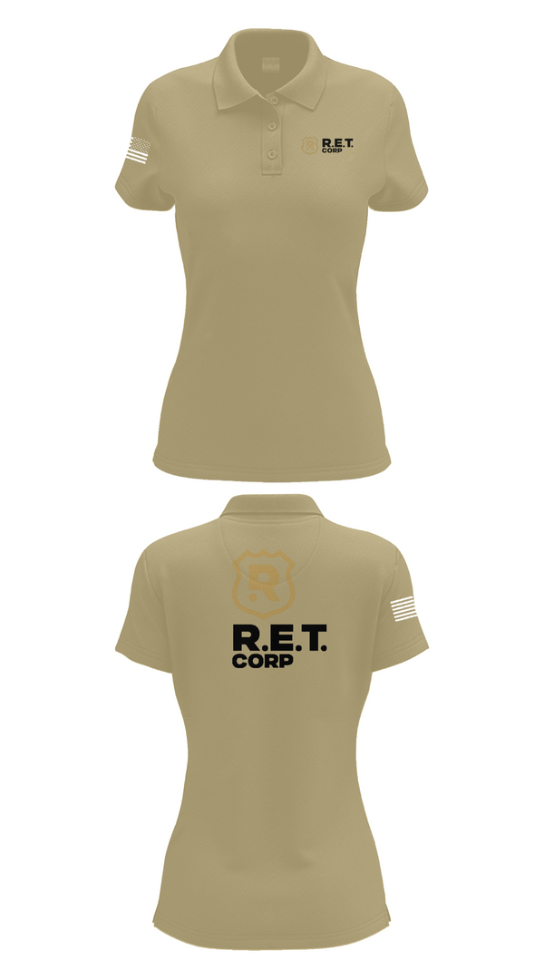 Womens Short Sleeve Performance Polo, RET CORP, Police, Teamtime, Team time, sublimation, custom sports apparel, team uniforms, spirit wear, spiritwear, sports uniforms, custom shirts, team store, custom team store, fundraiser sports, apparel fundraiser