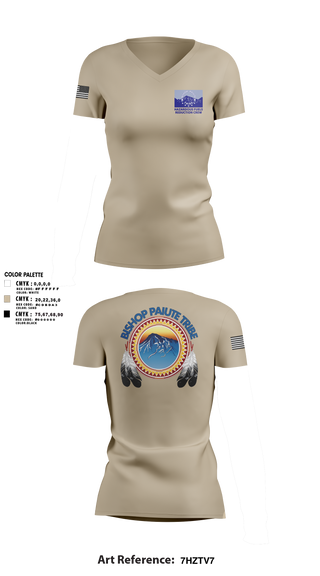 Womens Short Sleeve Vneck Shirt, Bishop Paiute EMO/ Hazardous Fiels Reduction, Fire Department, Teamtime, Team time, sublimation, custom sports apparel, team uniforms, spirit wear, spiritwear, sports uniforms, custom shirts, team store, custom team store, fundraiser sports, apparel fundraiser