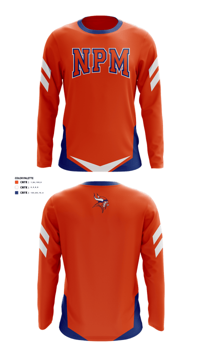 North Pontotoc Middle School Golf 53809374 Long Sleeve Performance Shirt - 40