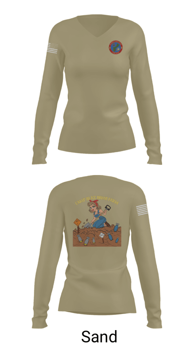 MCB Camp Blaz Ordnance 73476063 Women's Long Sleeve V-neck Shirt - 97