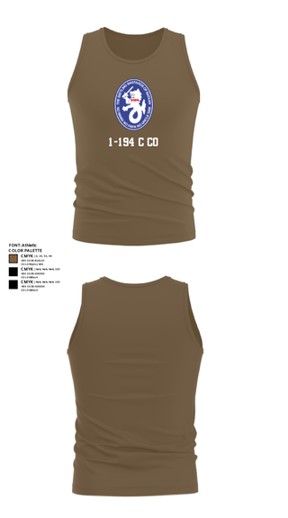 Tank Top, 1-194 C Co, National Guard, Teamtime, Team time, sublimation, custom sports apparel, team uniforms, spirit wear, spiritwear, sports uniforms, custom shirts, team store, custom team store, fundraiser sports, apparel fundraiser