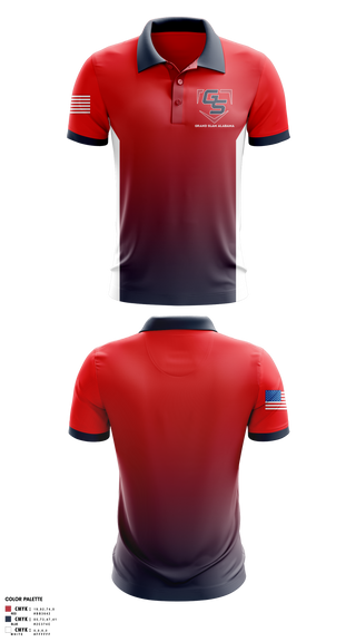 Short Sleeve Performance Polo, Grand Slam Alabama, Baseball, Teamtime, Team time, sublimation, custom sports apparel, team uniforms, spirit wear, spiritwear, sports uniforms, custom shirts, team store, custom team store, fundraiser sports, apparel fundraiser