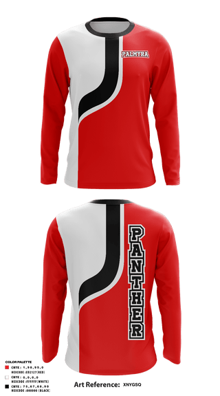 Long Sleeve Performance Shirt, Palmyra High School Track, Track & Field, Teamtime, Team time, sublimation, custom sports apparel, team uniforms, spirit wear, spiritwear, sports uniforms, custom shirts, team store, custom team store, fundraiser sports, apparel fundraiser