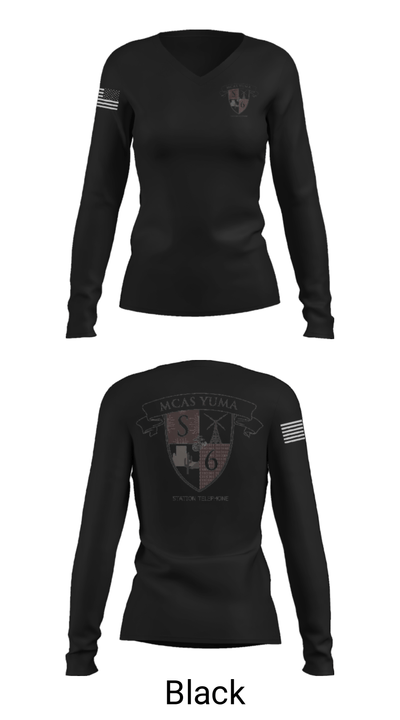 MCAS Yuma Station S6 475823897 Women's Long Sleeve V-neck Shirt - 13