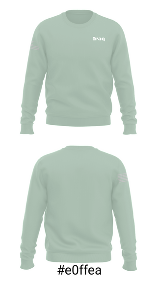Crew Neck Sweatshirt, Iraq, Men's Soccer, Teamtime, Team time, sublimation, custom sports apparel, team uniforms, spirit wear, spiritwear, sports uniforms, custom shirts, team store, custom team store, fundraiser sports, apparel fundraiser