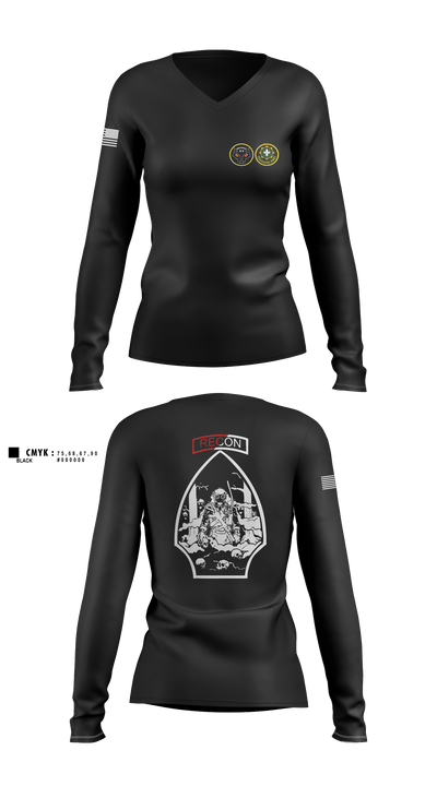 Mattsalinas2 18835507 Women's Long Sleeve V-neck Shirt - 2