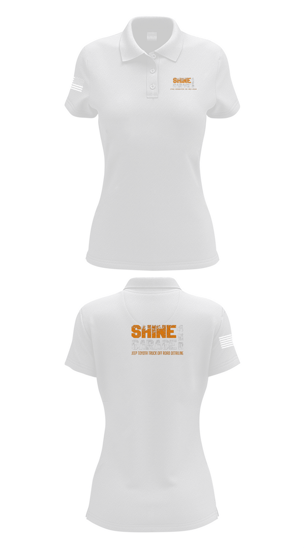 Womens Short Sleeve Performance Polo, Shine garage 4wd, , Teamtime, Team time, sublimation, custom sports apparel, team uniforms, spirit wear, spiritwear, sports uniforms, custom shirts, team store, custom team store, fundraiser sports, apparel fundraiser