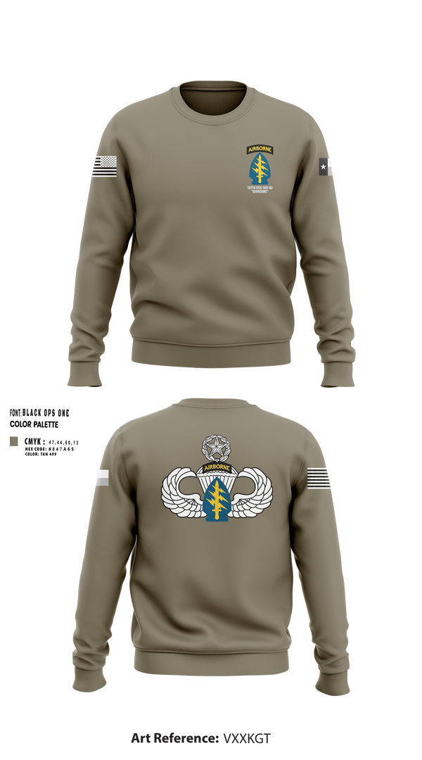 Crew Neck Sweatshirt, 197th STSC (SO)(A), National Guard, Teamtime, Team time, sublimation, custom sports apparel, team uniforms, spirit wear, spiritwear, sports uniforms, custom shirts, team store, custom team store, fundraiser sports, apparel fundraiser