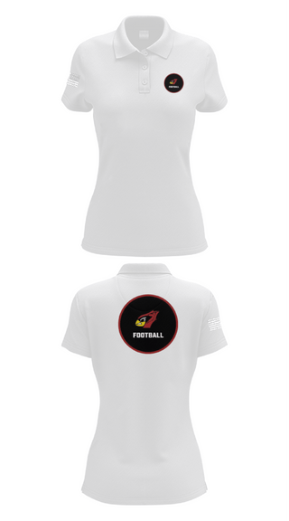 Women's Short Sleeve Performance Polo, Del valle cardinals, Football, Teamtime, Team time, sublimation, custom sports apparel, team uniforms, spirit wear, spiritwear, sports uniforms, custom shirts, team store, custom team store, fundraiser sports, apparel fundraiser