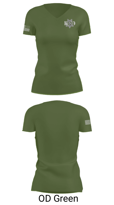 Fresno Police Department K9 Unit 39054818 Women's Short Sleeve V-neck Shirt - 46