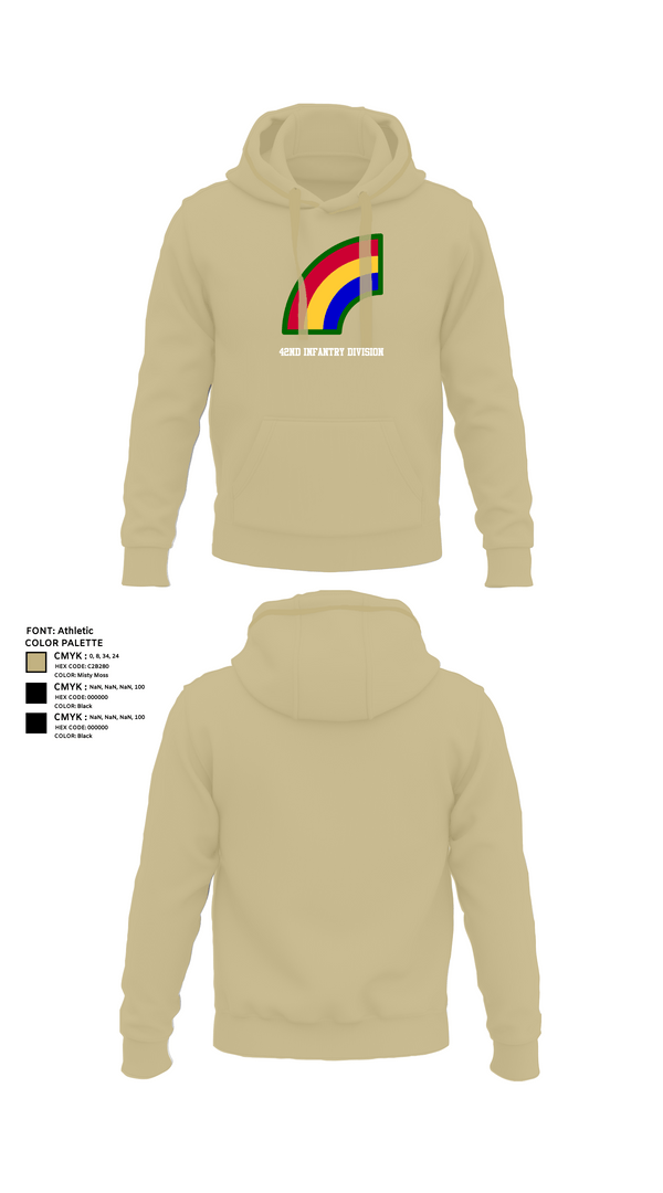 Hoodie, 42ND Infantry Division, Army, Teamtime, Team time, sublimation, custom sports apparel, team uniforms, spirit wear, spiritwear, sports uniforms, custom shirts, team store, custom team store, fundraiser sports, apparel fundraiser