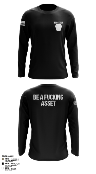 Long Sleeve Performance Shirt, Blackout, National Guard, Teamtime, Team time, sublimation, custom sports apparel, team uniforms, spirit wear, spiritwear, sports uniforms, custom shirts, team store, custom team store, fundraiser sports, apparel fundraiser