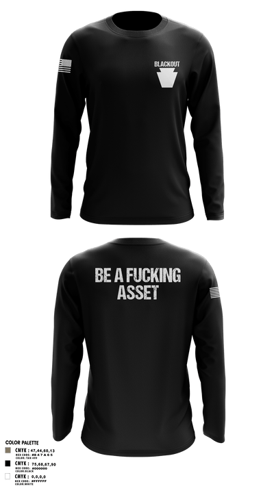 Blackout 17717609 Long Sleeve Performance Shirt - 107