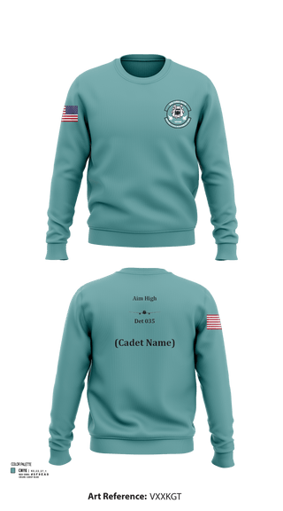 Crew Neck Sweatshirt, Detachment 035, Air Force, Teamtime, Team time, sublimation, custom sports apparel, team uniforms, spirit wear, spiritwear, sports uniforms, custom shirts, team store, custom team store, fundraiser sports, apparel fundraiser