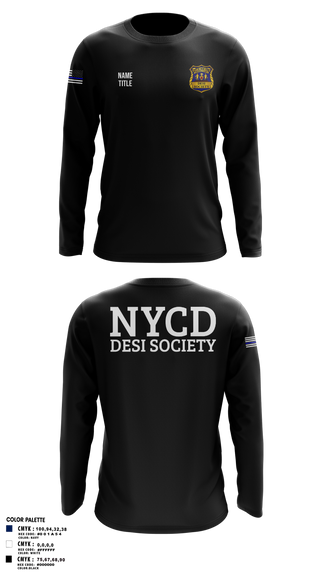 Long Sleeve Performance Shirt, NYCD DESI SOCIETY, Police, Teamtime, Team time, sublimation, custom sports apparel, team uniforms, spirit wear, spiritwear, sports uniforms, custom shirts, team store, custom team store, fundraiser sports, apparel fundraiser