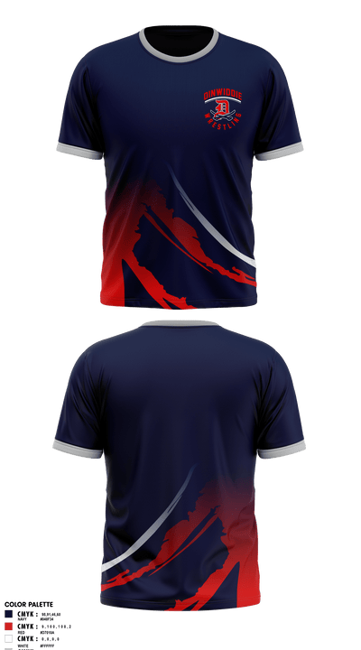 Dinwiddie High School Wrestling 47927131 Short Sleeve Rash Guard Shirt - 1